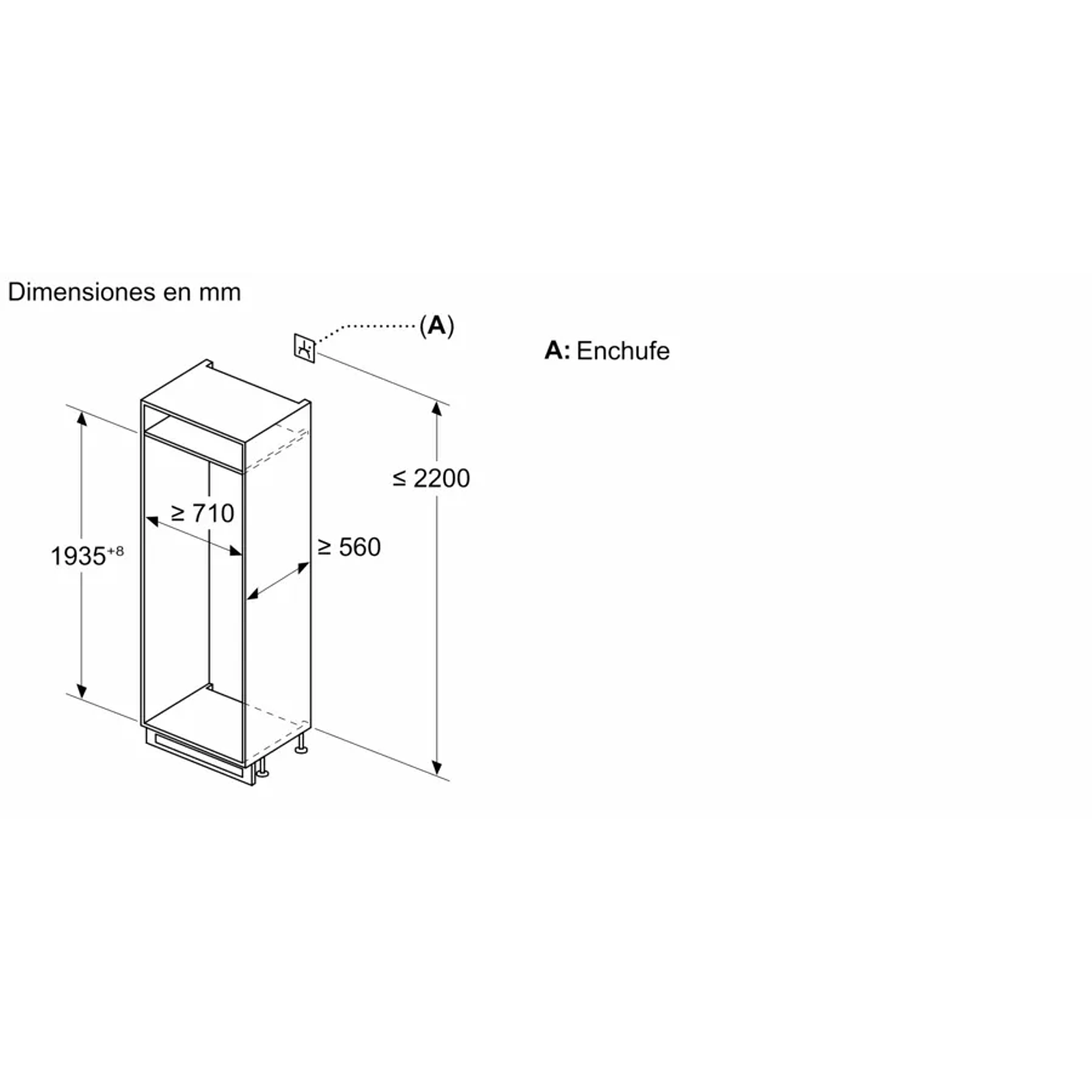 Serie 6 Frigorífico combi integrable 193.5 x 70.8 cm Cierre SoftClose con puerta fija BOSCH 14