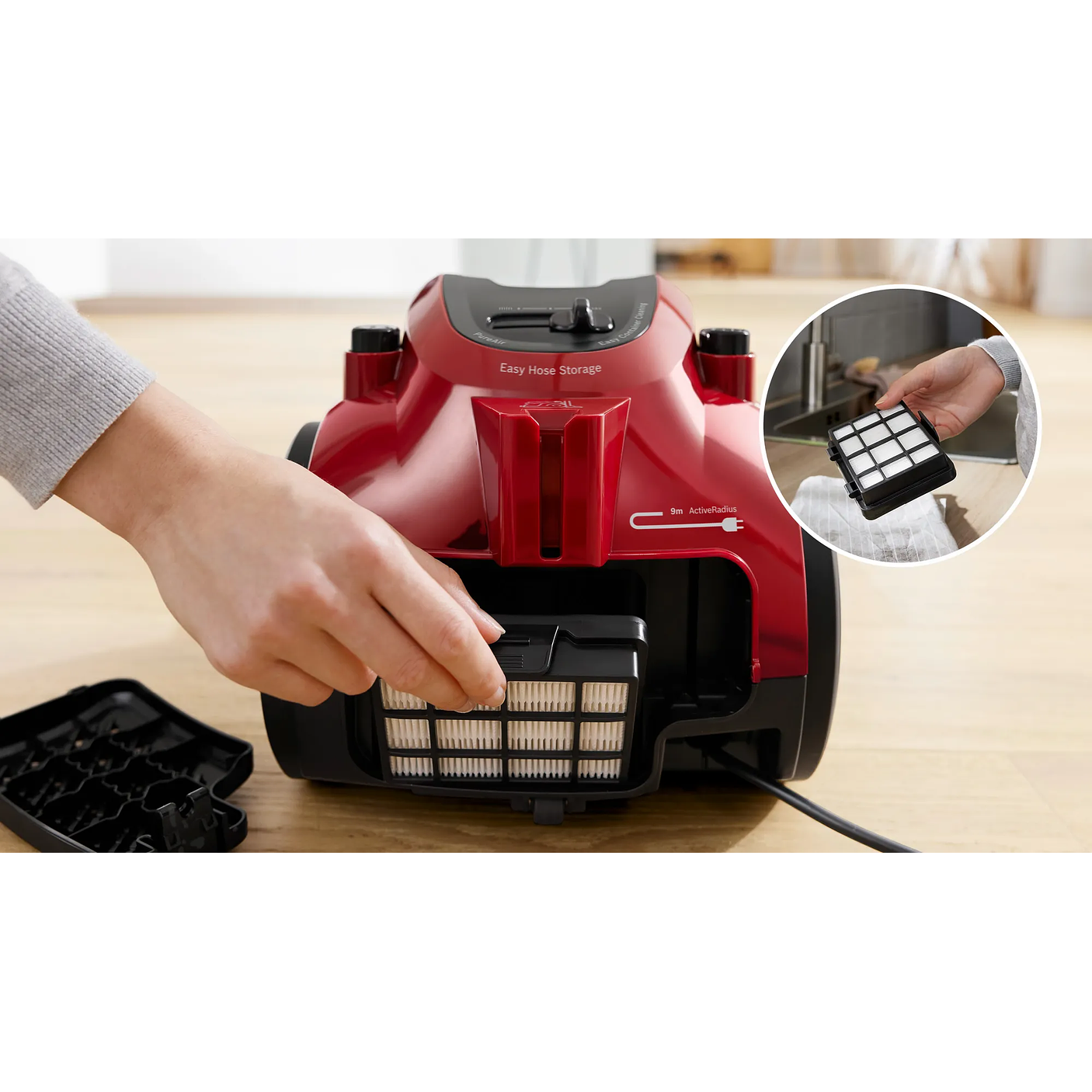 Serie 2 Aspirador sin bolsa Rojo BOSCH 9