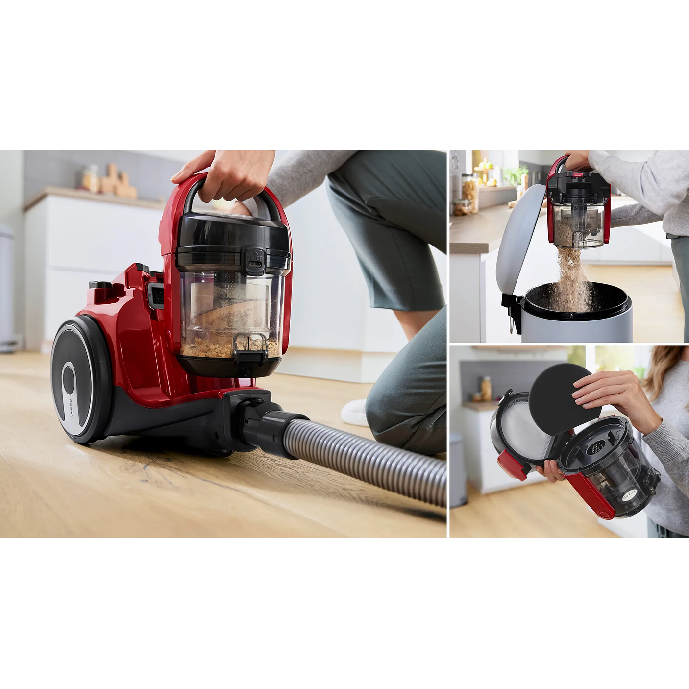 Serie 2 Aspirador sin bolsa Rojo BOSCH 5