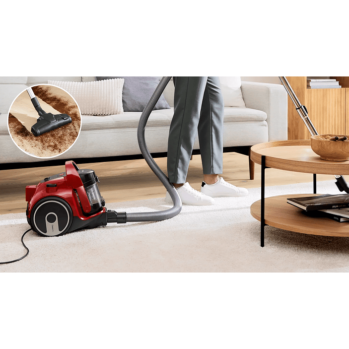 Serie 2 Aspirador sin bolsa Rojo BOSCH 4