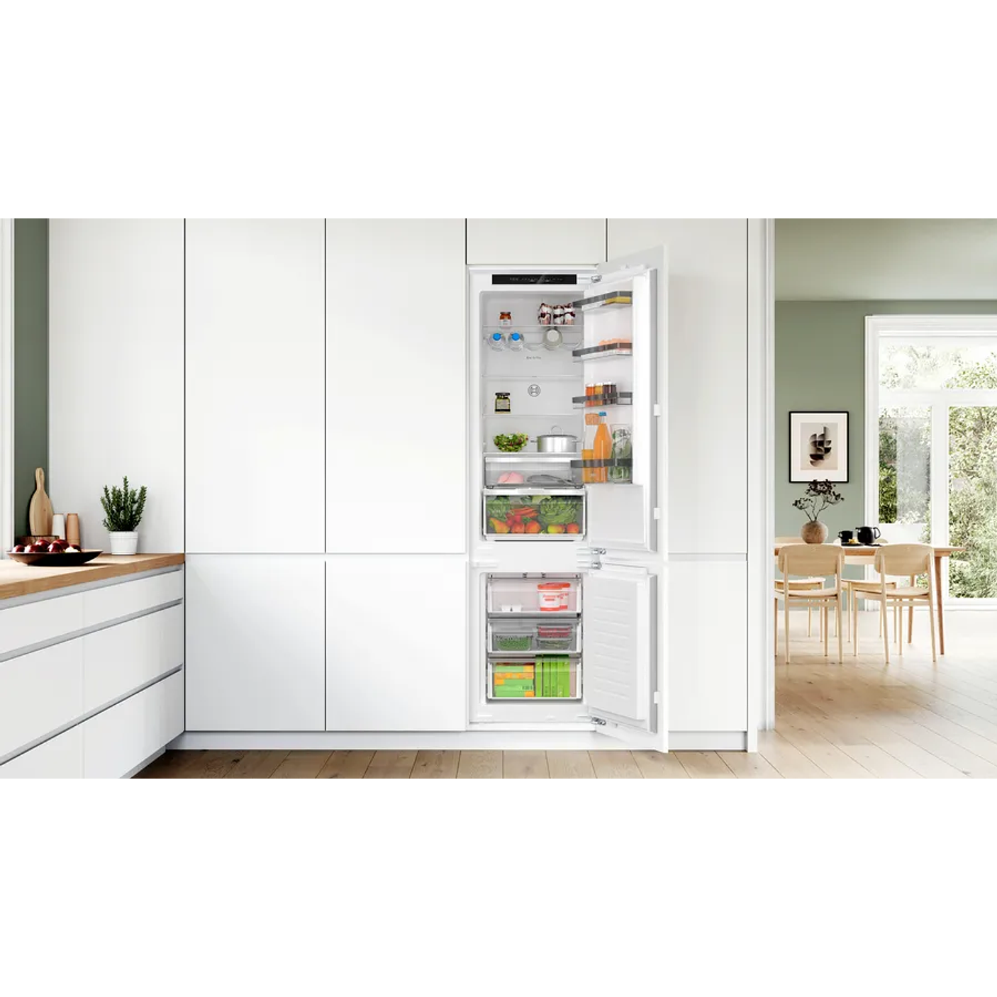 Serie 4 Frigorífico combi integrable 193.5 x 55.8 cm Puerta fija, EcoAirflow BOSCH 2