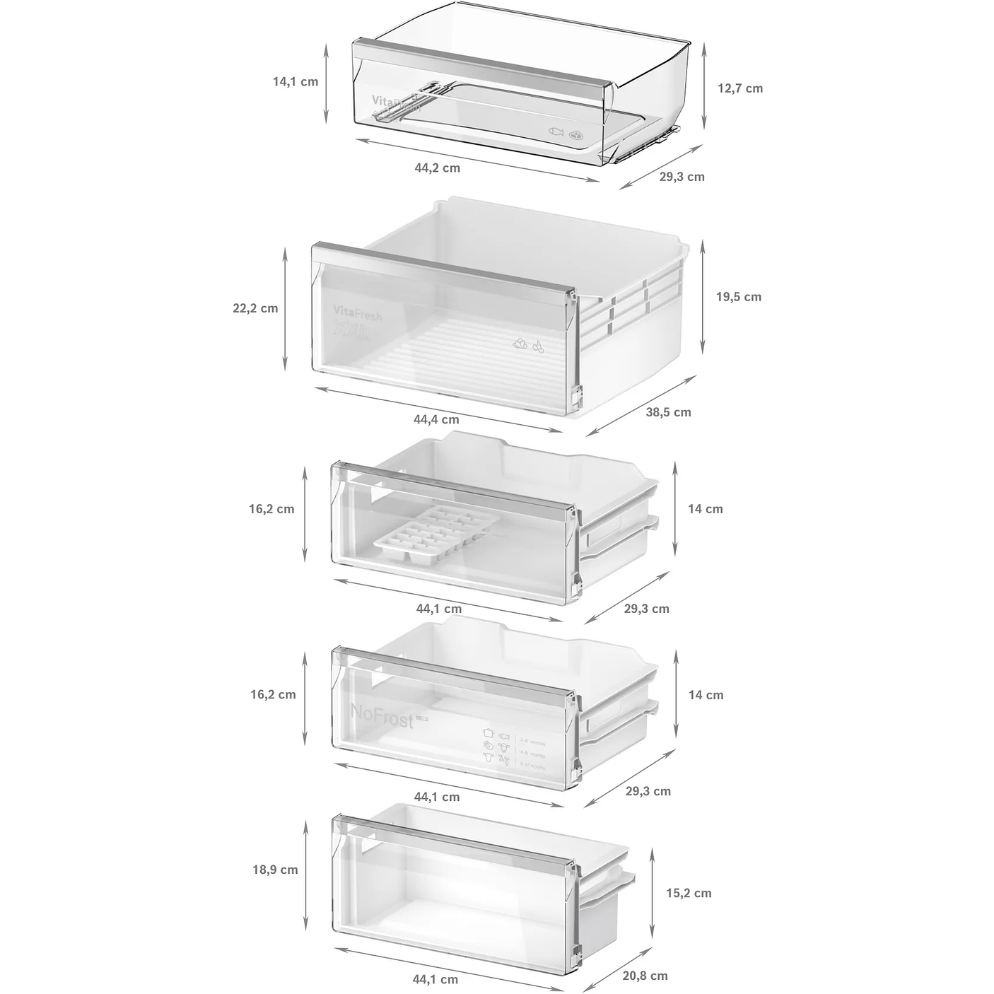 Serie 4 Frigorífico combi integrable 193.5 x 55.8 cm Puerta fija, EcoAirflow BOSCH 12