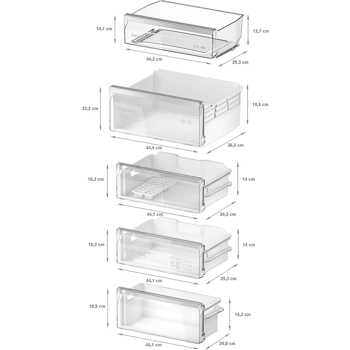 Serie 4 Frigorífico combi integrable 193.5 x 55.8 cm Puerta fija, EcoAirflow BOSCH 12