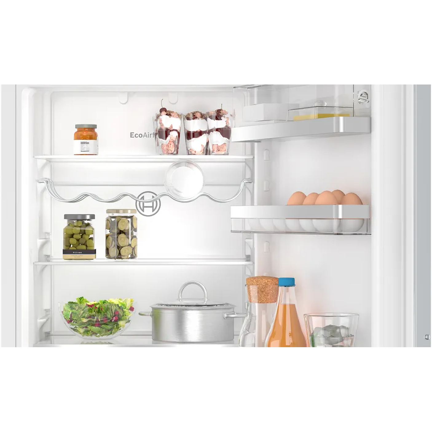 Serie 6 Frigorífico combi integrable 177.2 x 55.8 cm Cierre SoftClose con puerta fija, Tecnología Inverter BOSCH 5