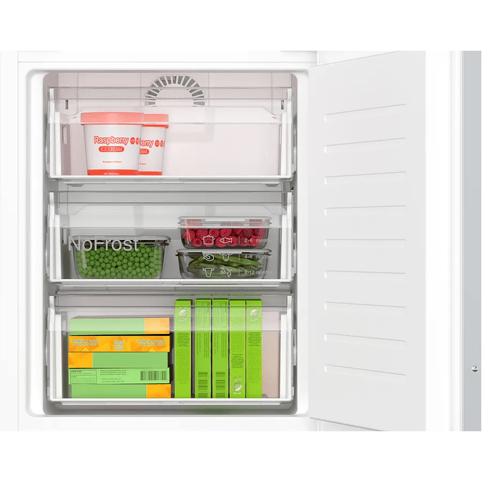 Serie 6 Frigorífico combi integrable 177.2 x 55.8 cm Cierre SoftClose con puerta fija, Tecnología Inverter BOSCH 7