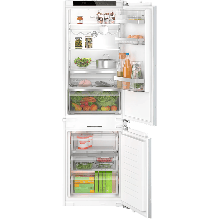Serie 6 Frigorífico combi integrable 177.2 x 55.8 cm Cierre SoftClose con puerta fija, Tecnología Inverter BOSCH 1