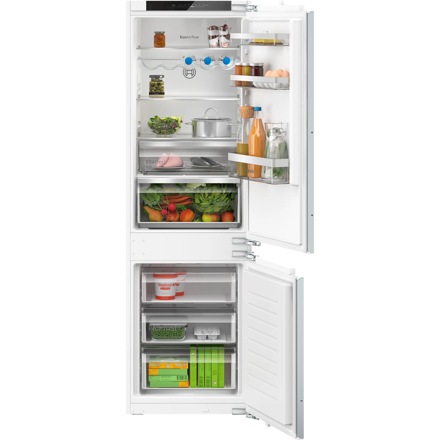 Serie 4 Frigorífico combi integrable 177.2 x 54.1 cm Puerta fija BOSCH 1