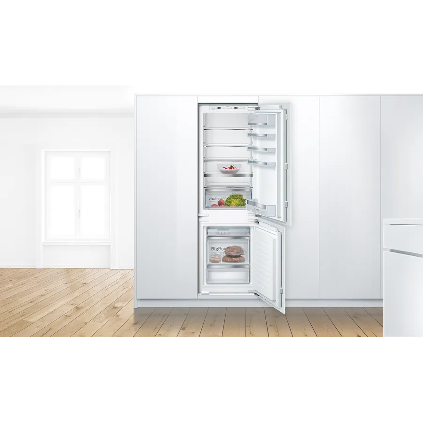 Serie 6 Frigorífico combi integrable 177.2 x 55.8 cm Puerta fija, Cajón Big Box BOSCH 2