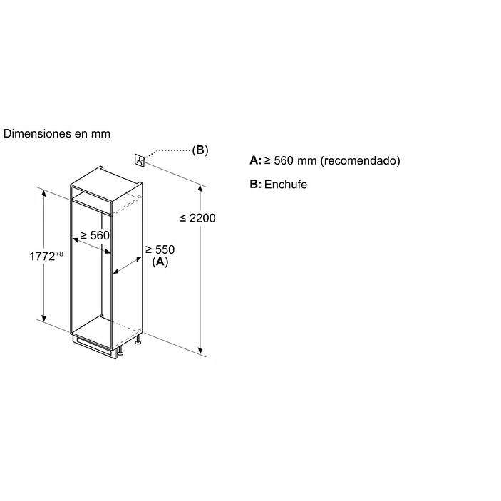 Serie 4 Frigorífico combi integrable 177.2 x 54.1 cm Puerta deslizante BOSCH 10