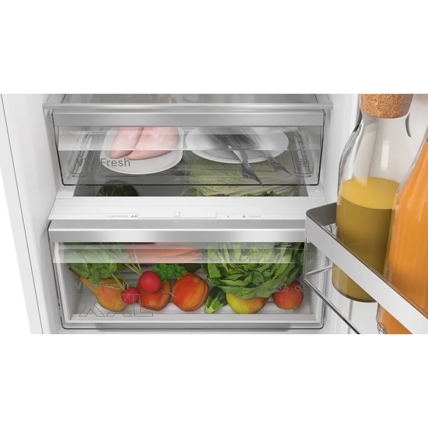 Serie 4 Frigorífico combi integrable 177.2 x 54.1 cm Puerta deslizante BOSCH 7