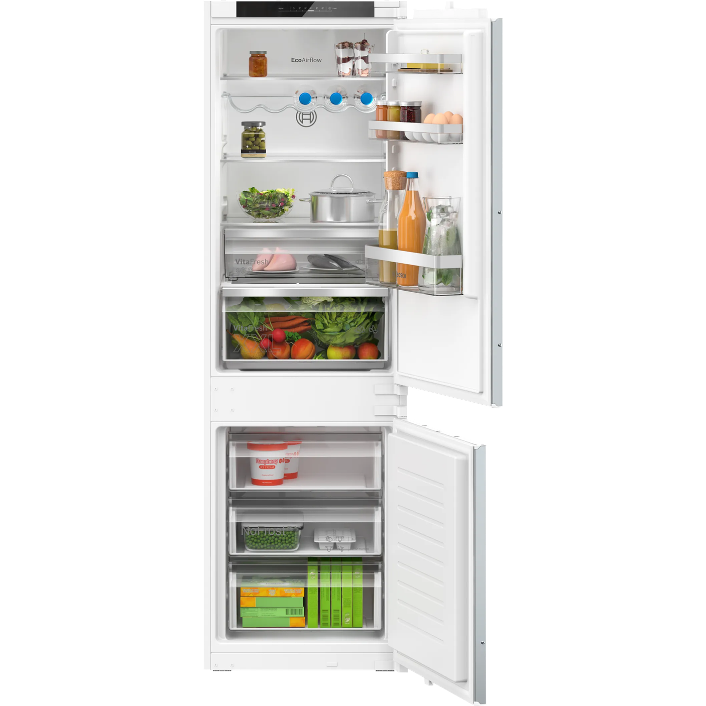 Serie 4 Frigorífico combi integrable 177.2 x 54.1 cm Puerta deslizante BOSCH 1