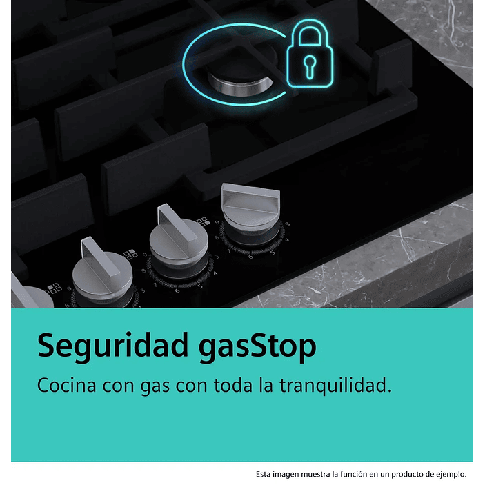 iQ500 SIEMENS Placa de gas 60 cm Vidrio templado, Negro 6