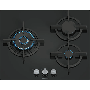 iQ500 SIEMENS Placa de gas 60 cm Vidrio templado Negro