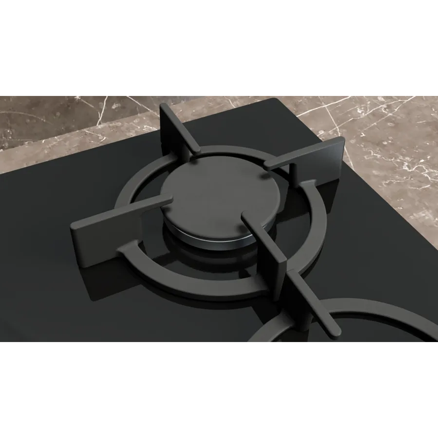 iQ500 SIEMENS Placa de gas 60 cm Vidrio templado Negro 5