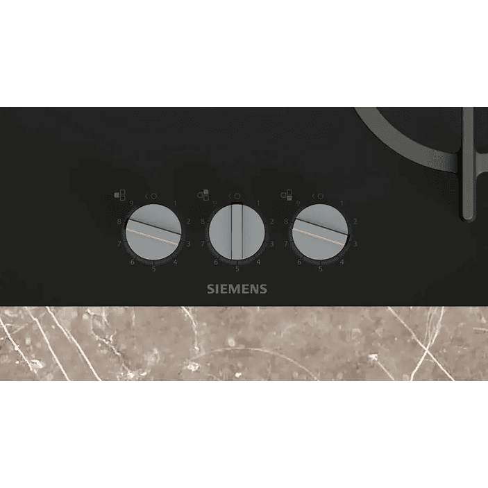 iQ500 SIEMENS Placa de gas 60 cm Vidrio templado Negro 7