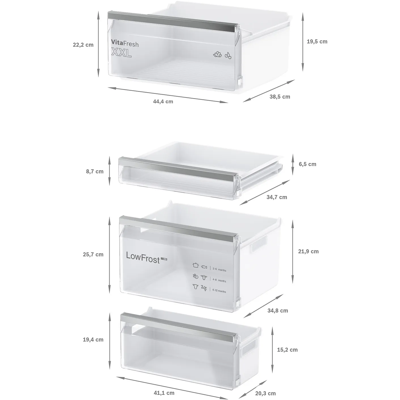 Serie 4 Frigorífico combi integrable 177.2 x 54.1 cm Puerta deslizante, LowFrost 10