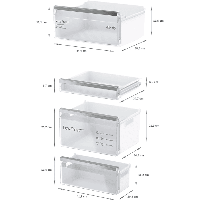 Serie 4 Frigorífico combi integrable 177.2 x 54.1 cm Puerta deslizante, LowFrost 10