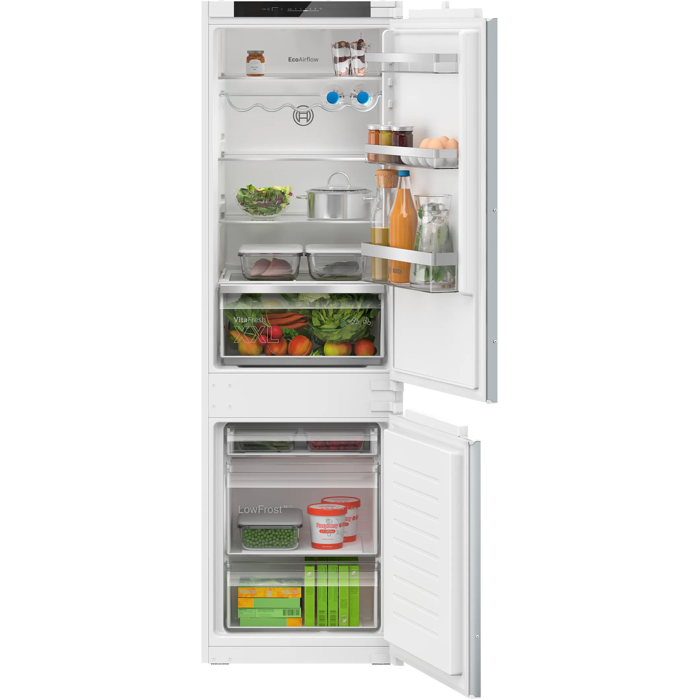 Serie 4 Frigorífico combi integrable 177.2 x 54.1 cm Puerta deslizante, LowFrost 1