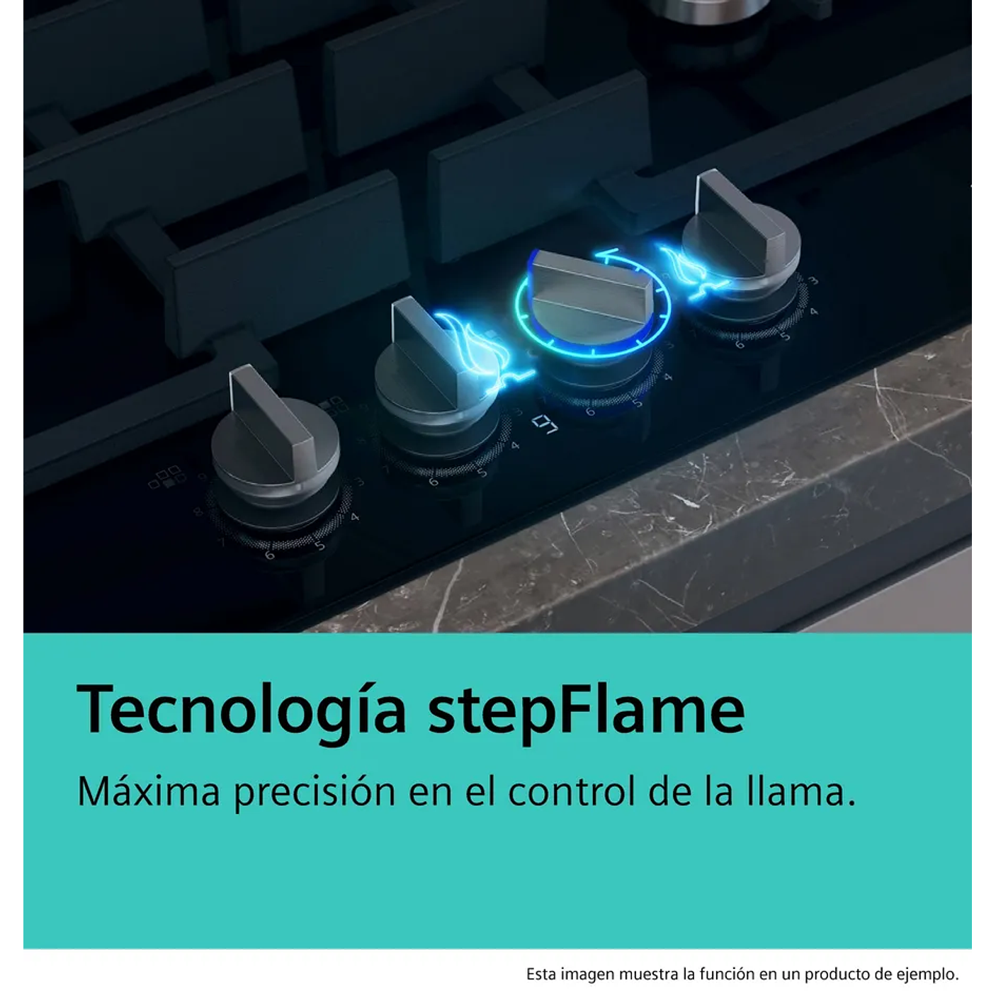 iQ500 SIEMENS Placa de gas 75 cm Vidrio templado, Negro 8