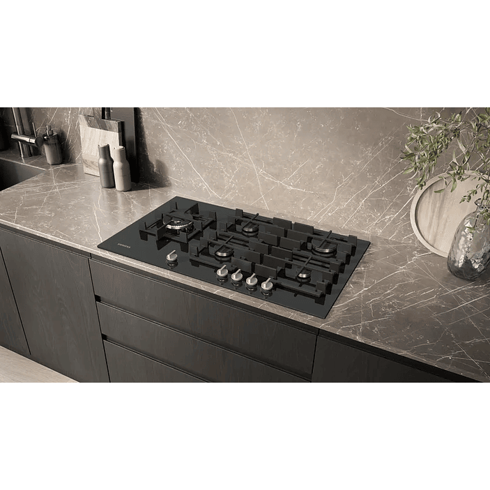 iQ700 SIEMENS Placa de gas 90 cm Vidrio templado, Negro 8