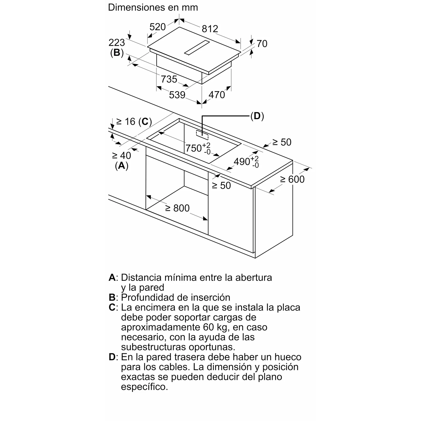iQ700 SIEMENS Placa de inducción con extractor integrado 80 cm con perfiles 8