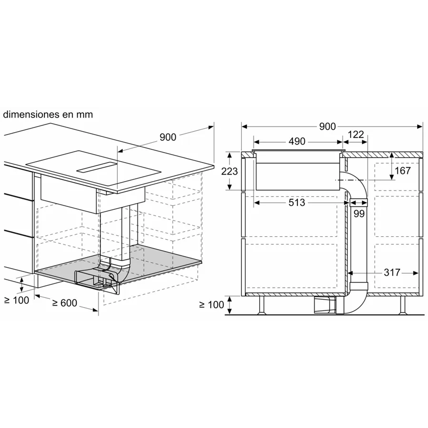 iQ700 SIEMENS Placa de inducción con extractor integrado 80 cm con perfiles 14