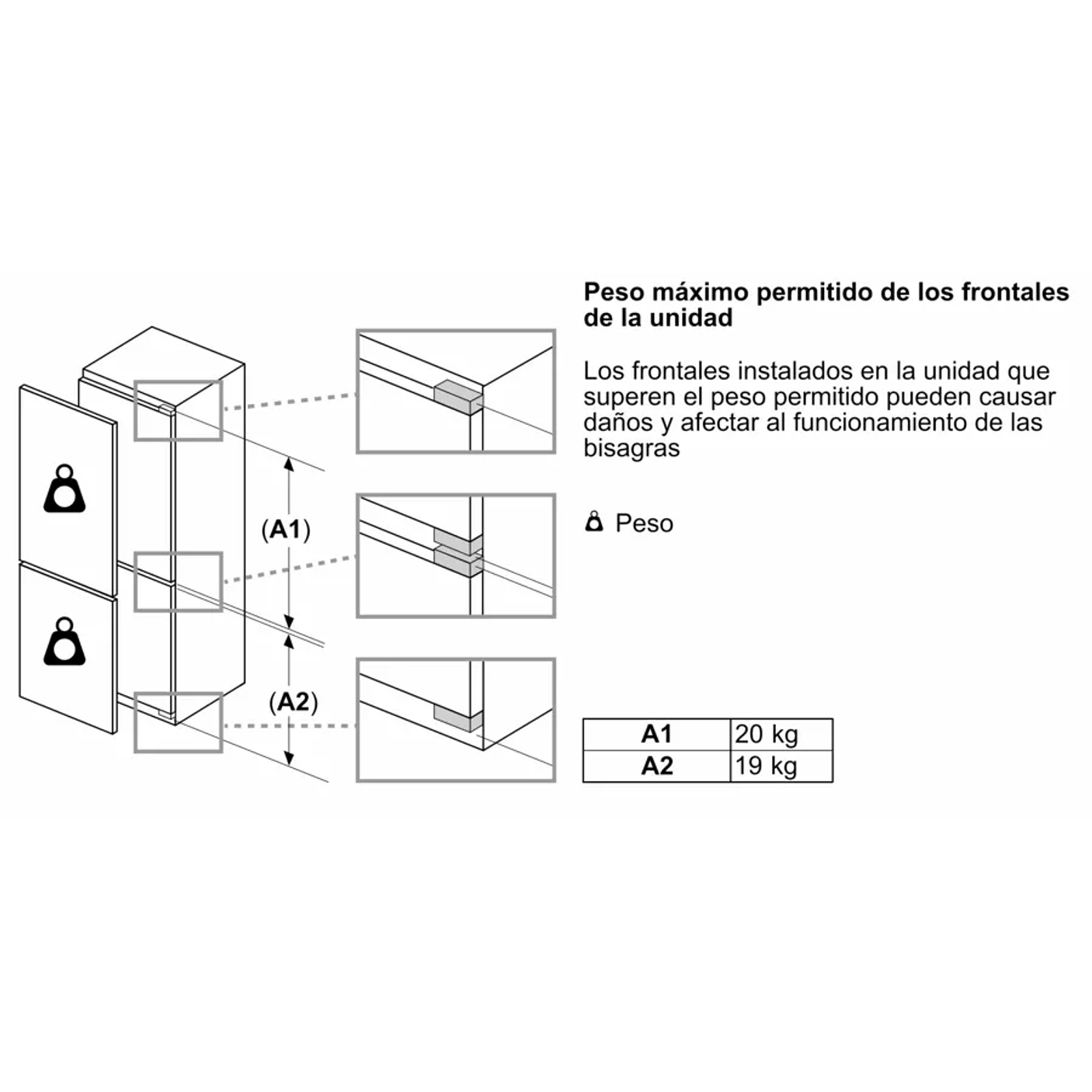 Serie 4 Frigorífico combi integrable 193.5 x 70.8 cm Puerta fija 16