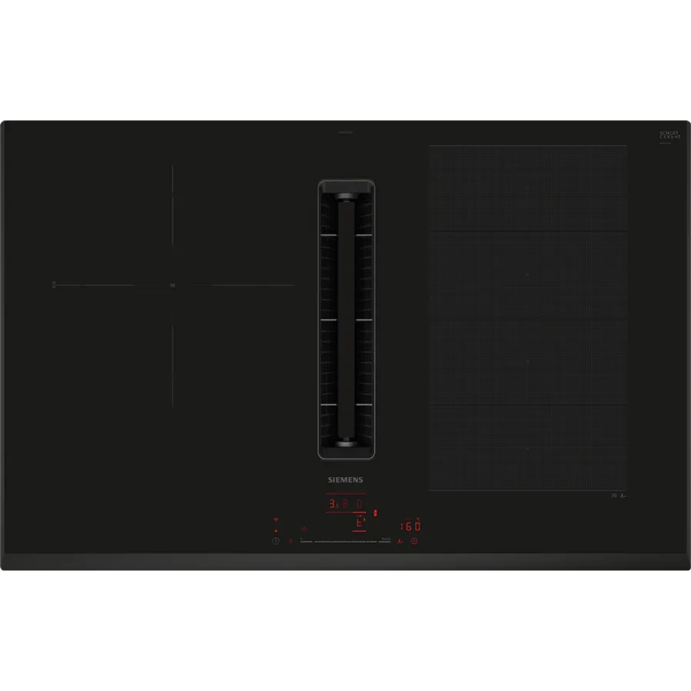 iQ700 SIEMENS Placa de inducción con extractor integrado 80 cm sin perfiles 1
