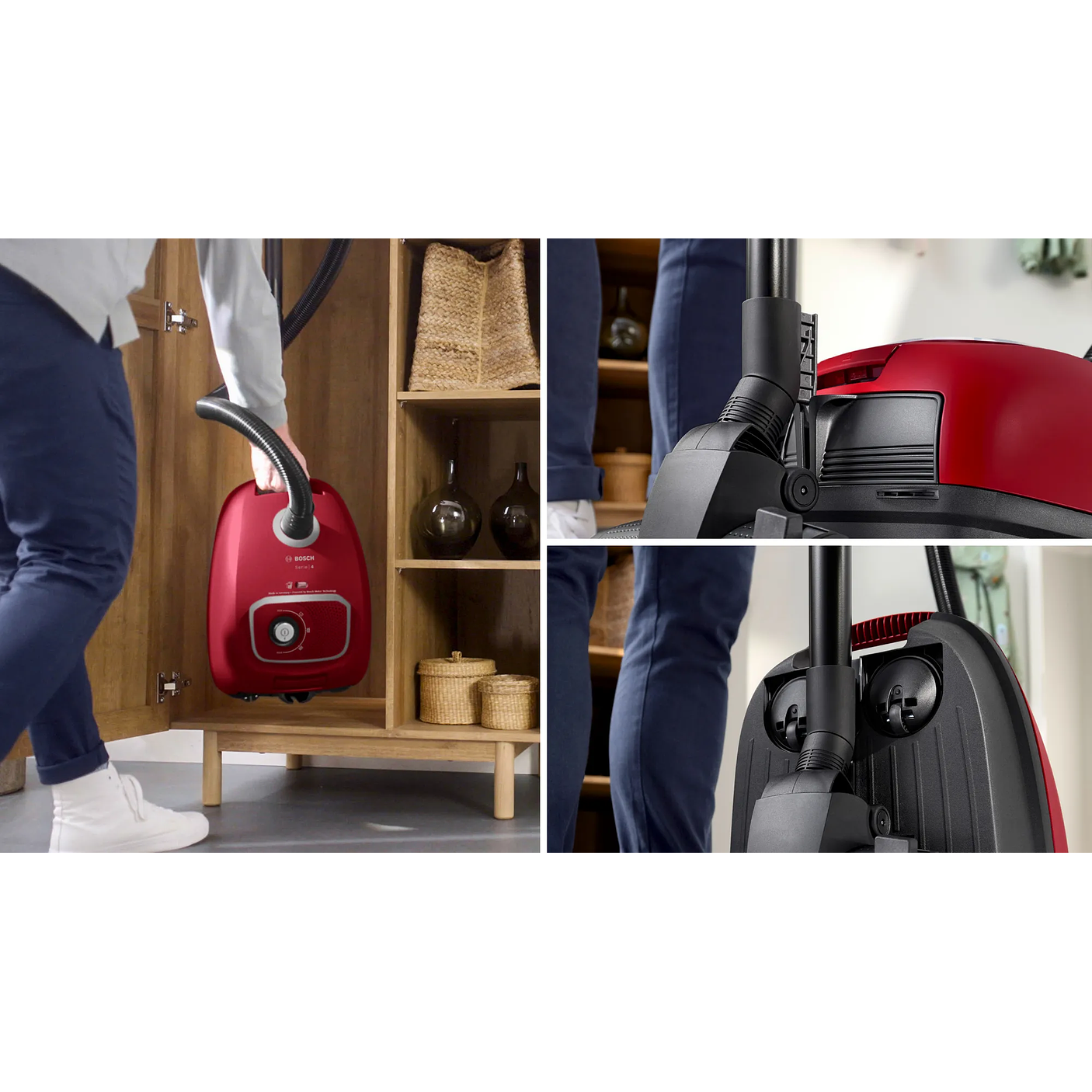 Serie 4 Aspirador con bolsa Rojo BOSCH 8