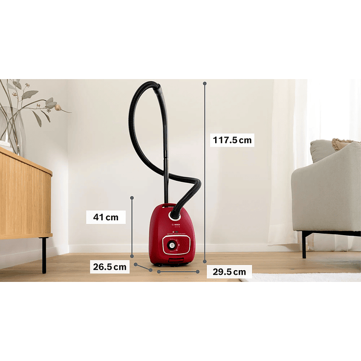 Serie 4 Aspirador con bolsa Rojo BOSCH 9