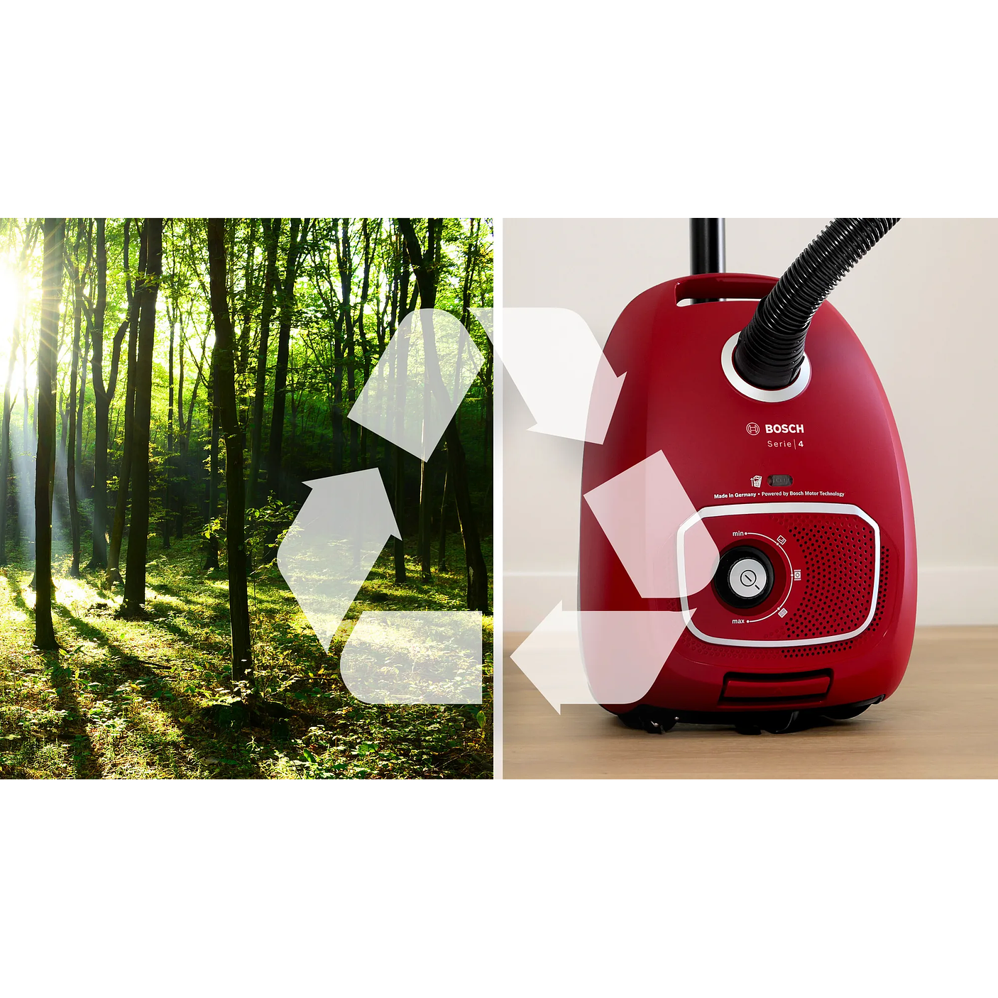 Serie 4 Aspirador con bolsa Rojo BOSCH 16