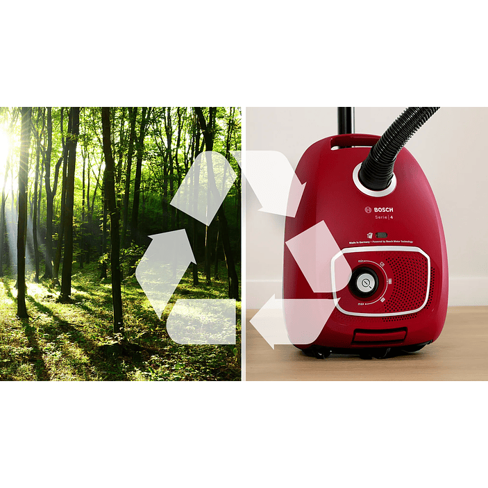 Serie 4 Aspirador con bolsa Rojo BOSCH 16