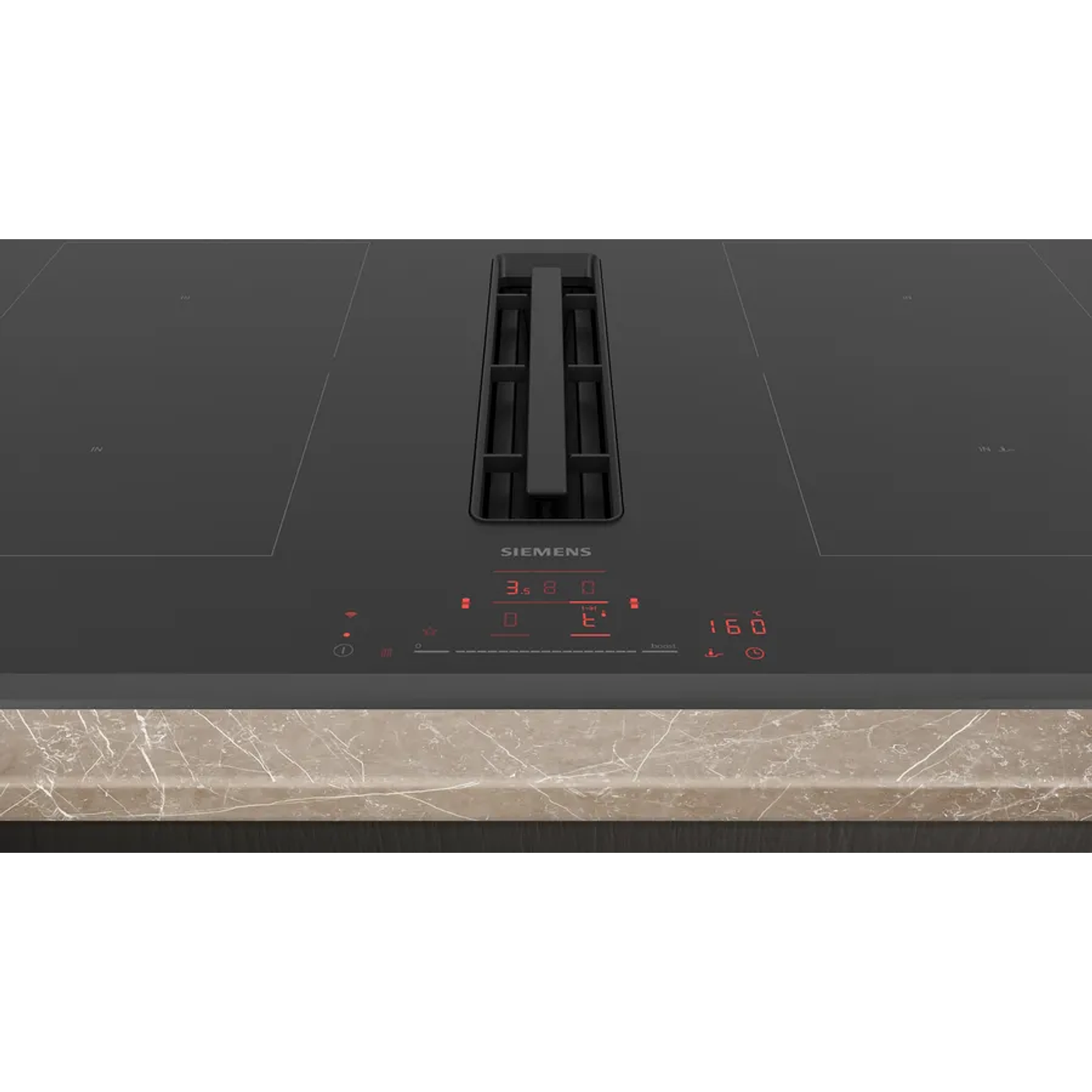 iQ500 SIEMENS Placa de inducción con extractor integrado 80 cm sin perfiles 3