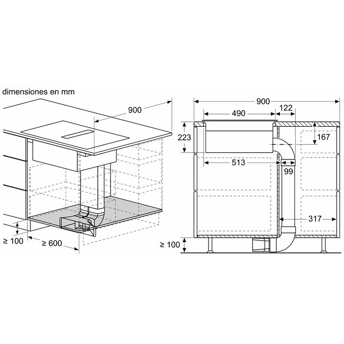 iQ500 SIEMENS Placa de inducción con extractor integrado 80 cm sin perfiles 7