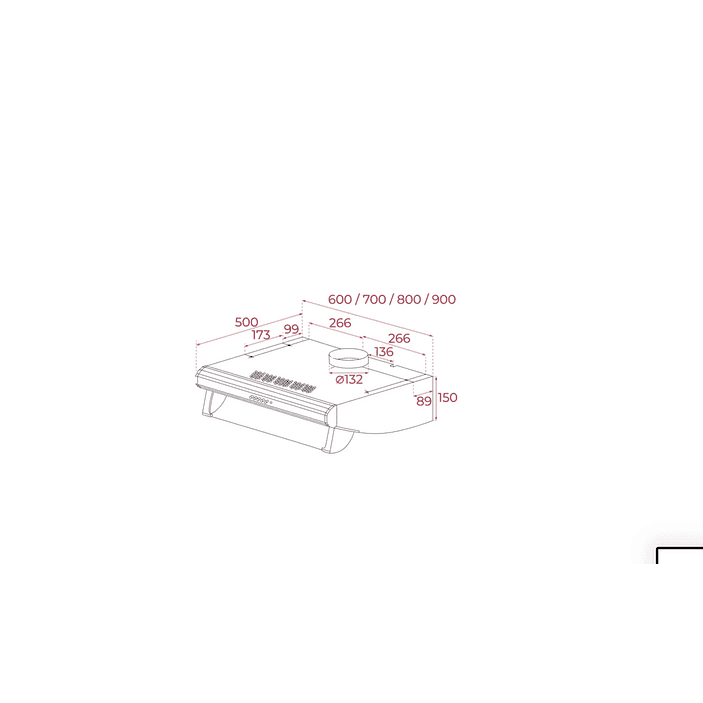Campana C 6310 60 cm Integrada Inox Antihuellas TEKA 3
