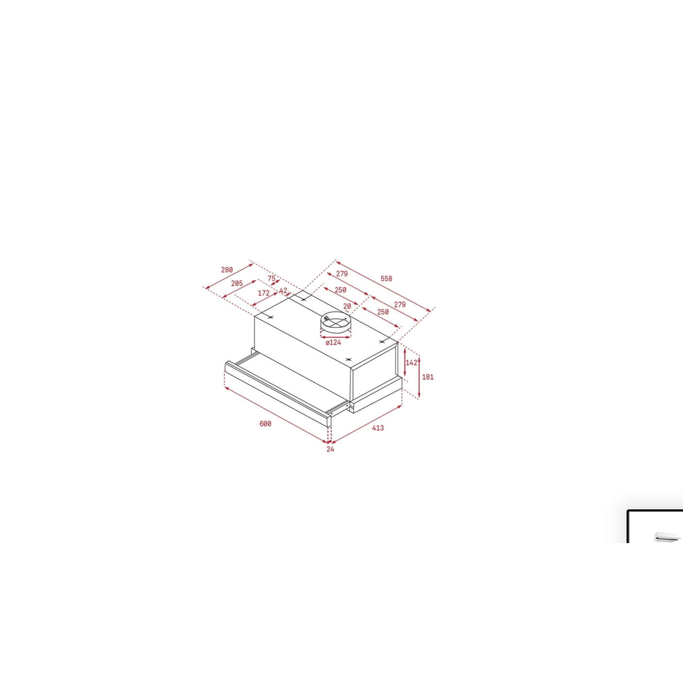 Campana TL 6420.2 WH 60 cm Extensible Blanca TEKA 2