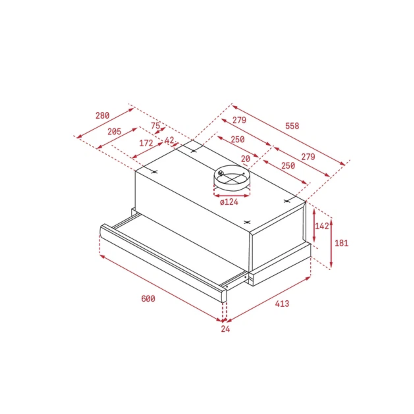 Campana TL 6420.2 IX 60 cm Extensible Inox TEKA 2