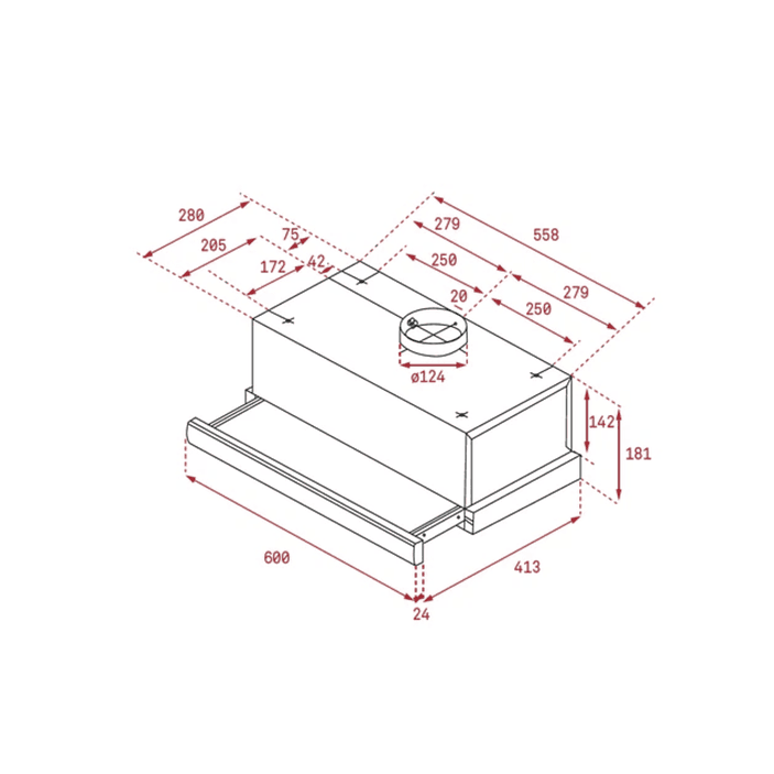 Campana TL 6420.2 IX 60 cm Extensible Inox TEKA 2