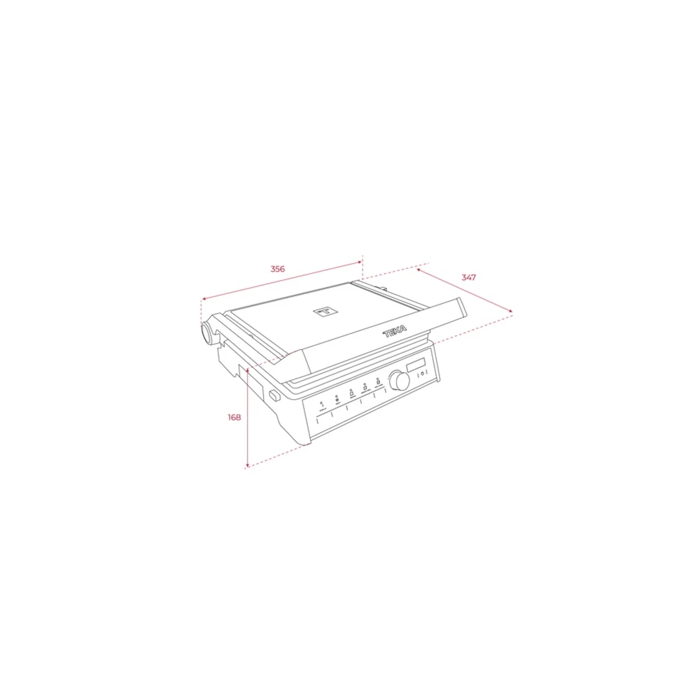 EliteGrill Grill Eléctrico Multifunción Cristal Negro TEKA 8