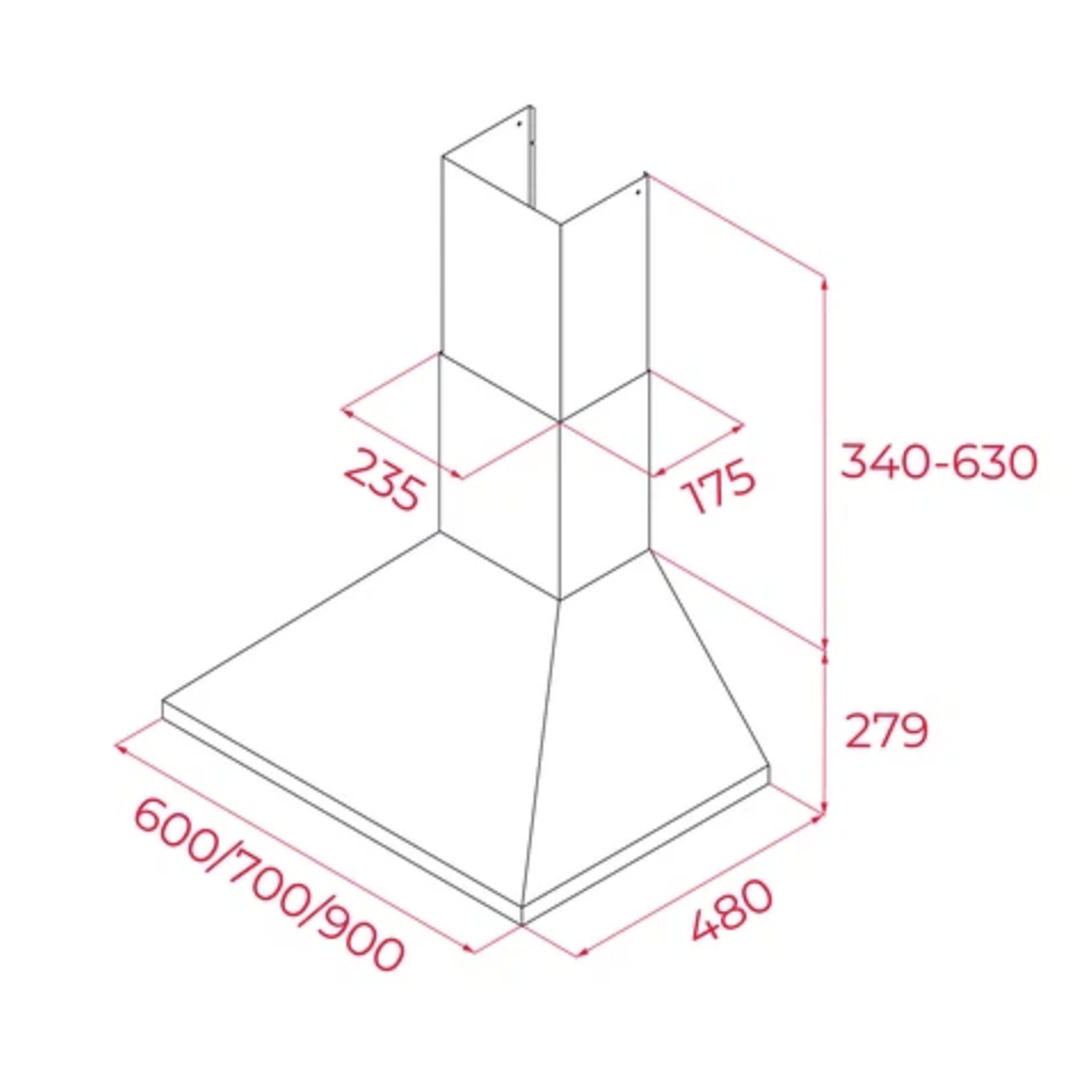 DBB 60 Campana Piramidal de Pared 60 cm TEKA 8