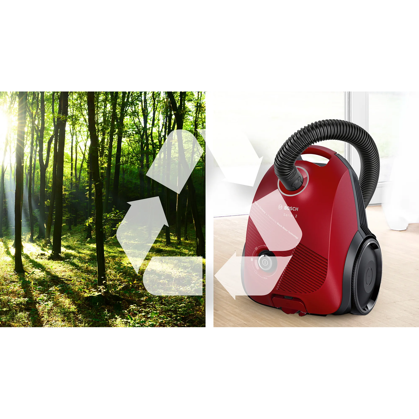 Serie 2 Aspirador con bolsa Rojo BOSCH 10