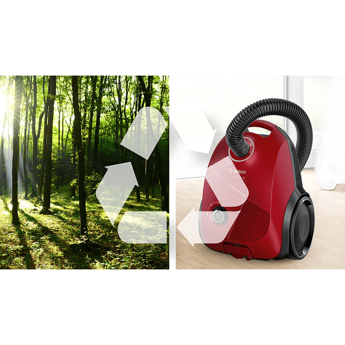 Serie 2 Aspirador con bolsa Rojo BOSCH 10