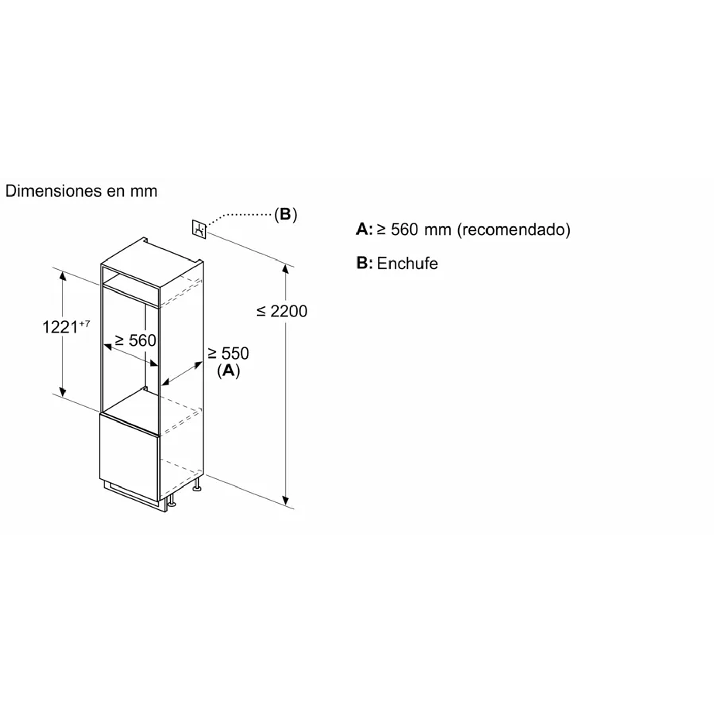 Serie 4 Frigorífico integrable 122.1 x 54.1 cm Puerta fija 8