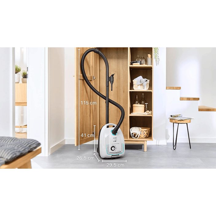 Serie 4 Aspirador con bolsa Blanco BOSCH 11