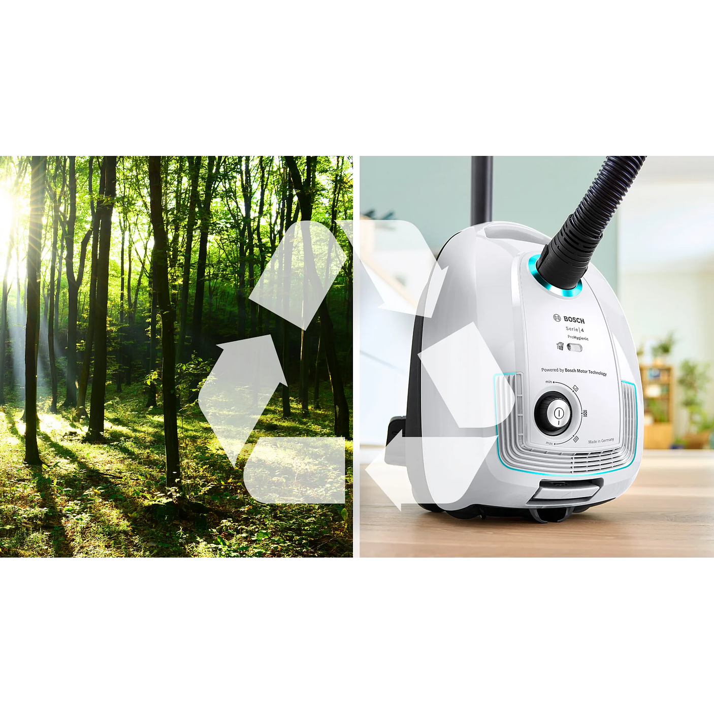 Serie 4 Aspirador con bolsa Blanco BOSCH 13