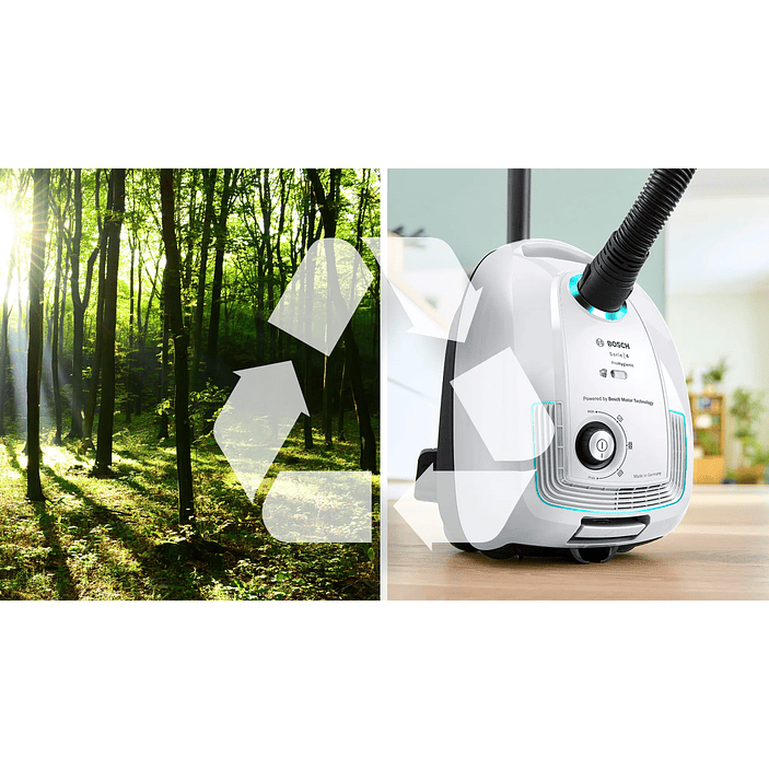 Serie 4 Aspirador con bolsa Blanco BOSCH 13