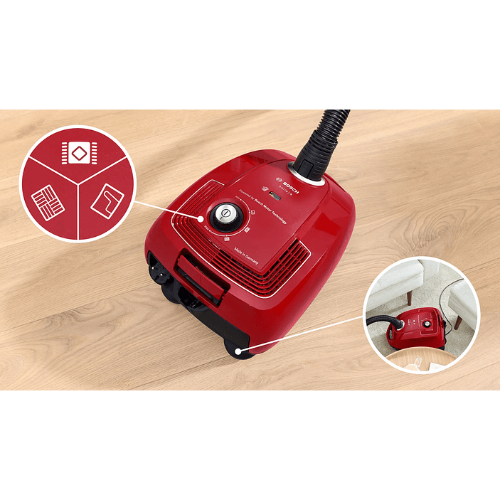 Serie 4 Aspirador con bolsa Rojo BOSCH 3