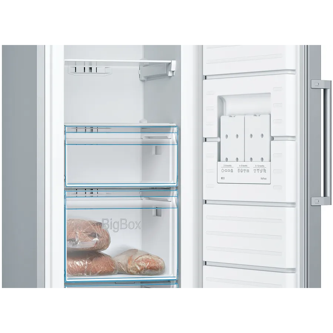 Serie 4 Congelador de libre instalación 176 x 60 cm Acero mate antihuellas 4