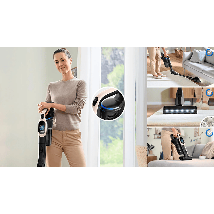 Aspiradora sin cable Unlimited 10 Rosa empolvado BOSCH 2