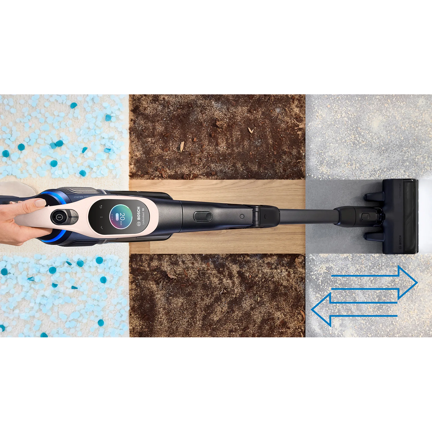 Aspiradora sin cable Unlimited 10 Rosa empolvado BOSCH 21